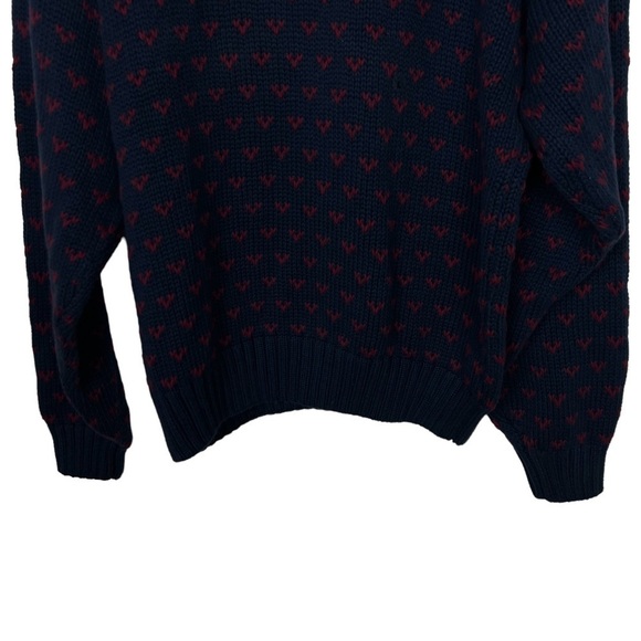 Eddie Bauer Vintage Indigo Blue Knit Sweater NWT Large - Picture 4 of 9